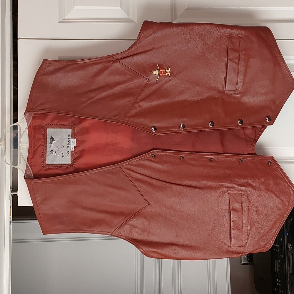 Men's Leather Lined Western Vest